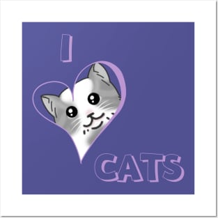 I LOVE CATS Posters and Art